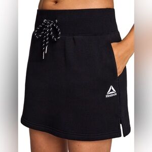 Reebok Black Athletic Skort With Drawstring Waist, polar skirt